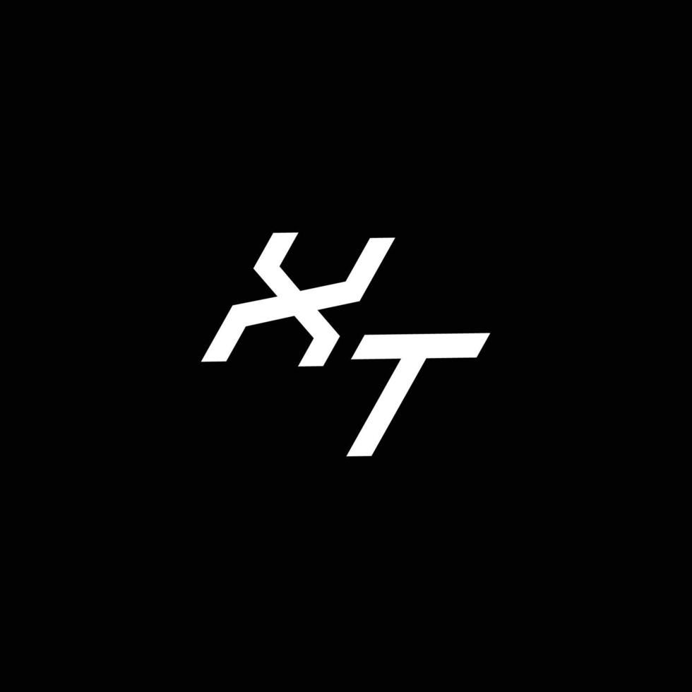 xt logo monogramme avec en haut à vers le bas style moderne conception modèle vecteur