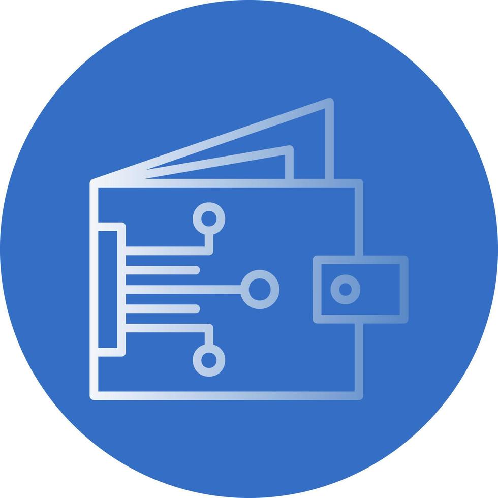conception d'icône de vecteur de portefeuille numérique