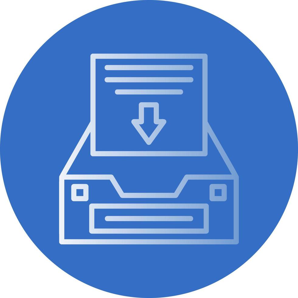conception d'icône de vecteur de boîte de réception de projet