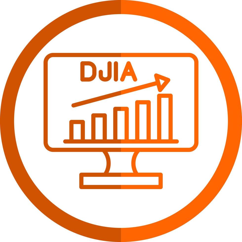 conception d'icône vectorielle djia vecteur