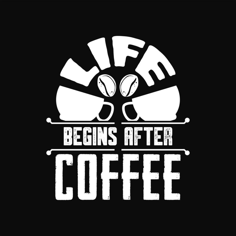 conception de t-shirt de café vecteur