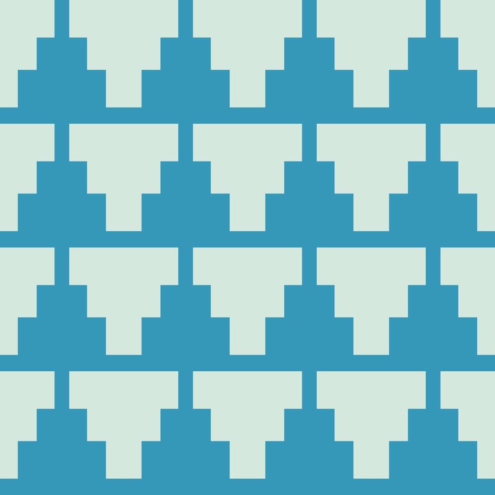 abstrait géométrique coloré modèle. petit géométrique bleu Couleur carré Triangle pixel style sans couture modèle Contexte. Facile géométrique modèle utilisation pour tissu, Accueil décoration éléments vecteur