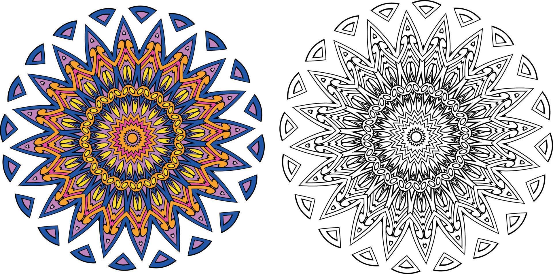 coloré mandalas pour coloration livre. décoratif rond ornements. inhabituel fleur forme. vecteur