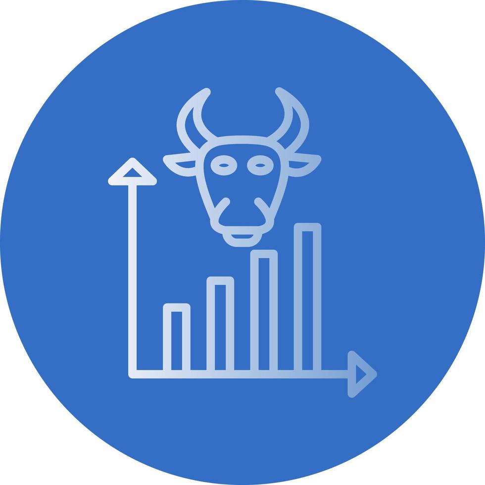 conception d'icône de vecteur de marché haussier