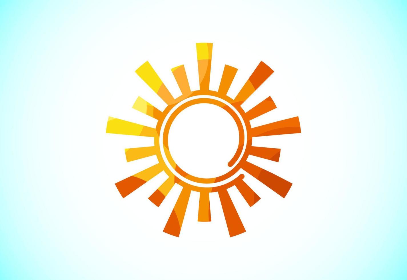abstrait polygonal Soleil logo conception, solaire sunburst icône. géométrique Triangle formes vecteur