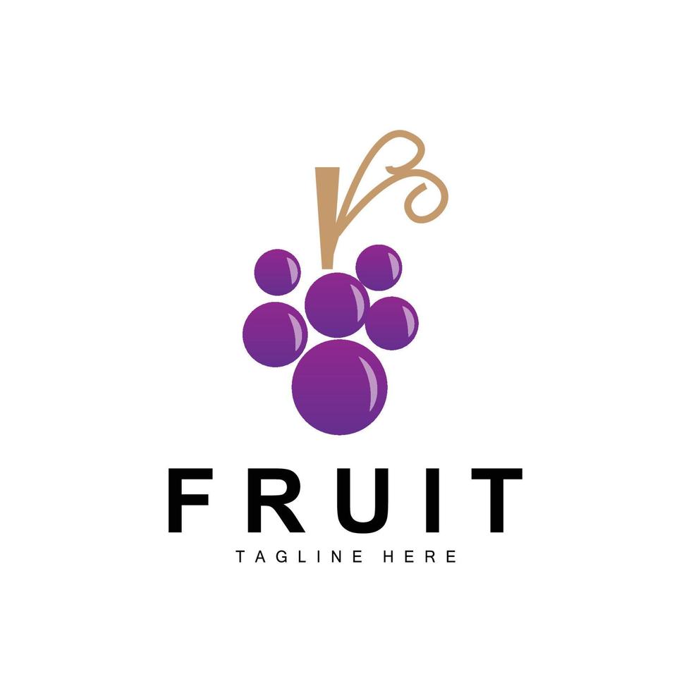 grain de raisin logo, ferme fruit vecteur, Frais violet fruit conception, grain de raisin produit icône, fruit magasin vecteur