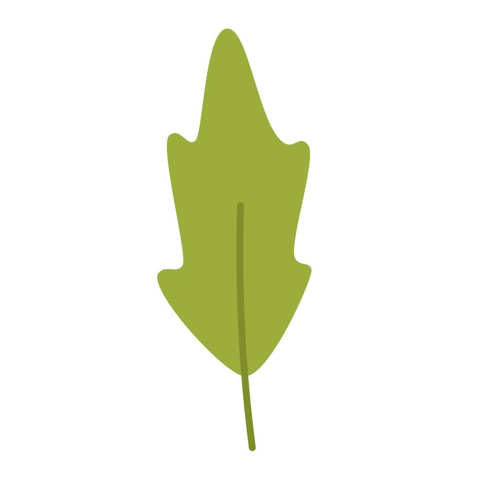 vecteur clipart avec vert feuille dans plat conception. feuille de plante dans vert couleur. feuillage. printemps botanique illustration.