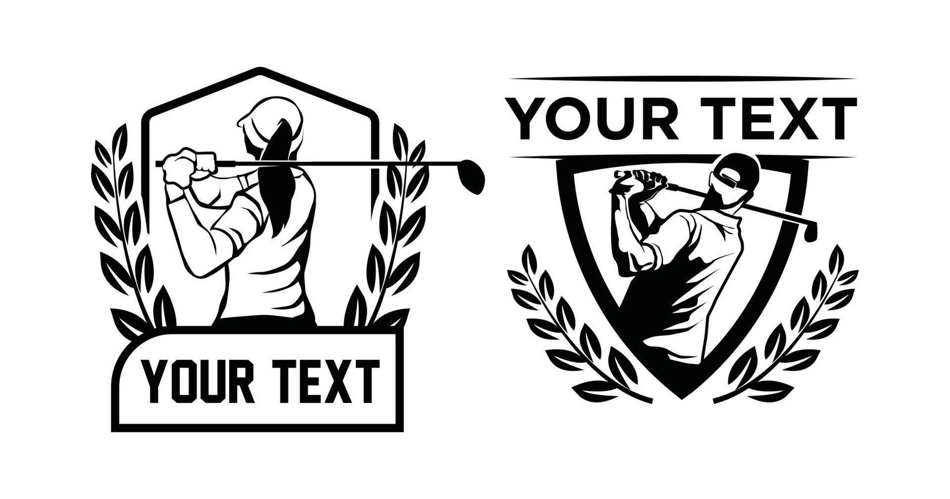 le golf logo conception, le golf silhouette modèle, le golf emblème badge vecteur