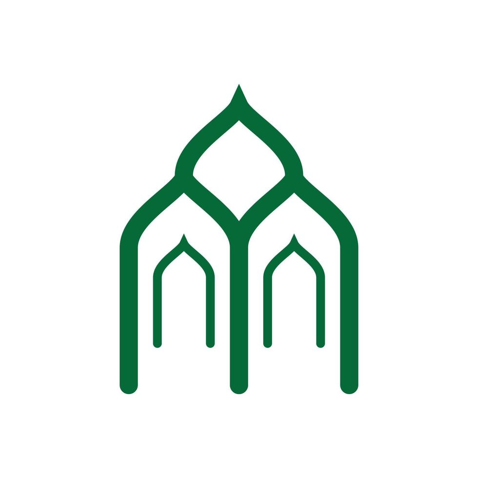 logo islamique, mosquée vecteur