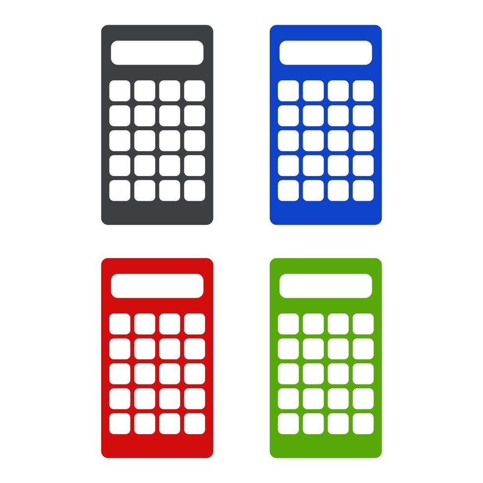 calculatrice sur fond blanc vecteur