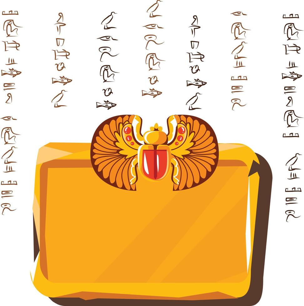 pierre conseil, argile tablette et égyptien hiéroglyphes vecteur