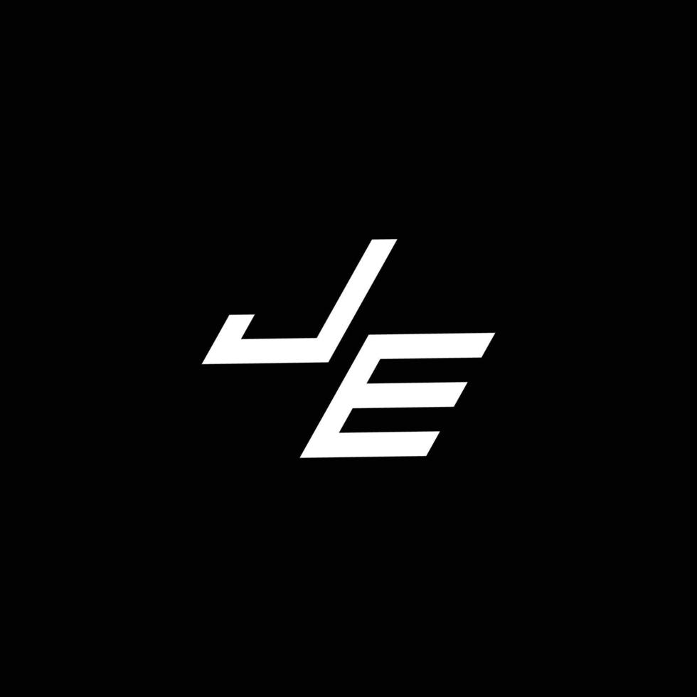 je logo monogramme avec en haut à vers le bas style moderne conception modèle vecteur