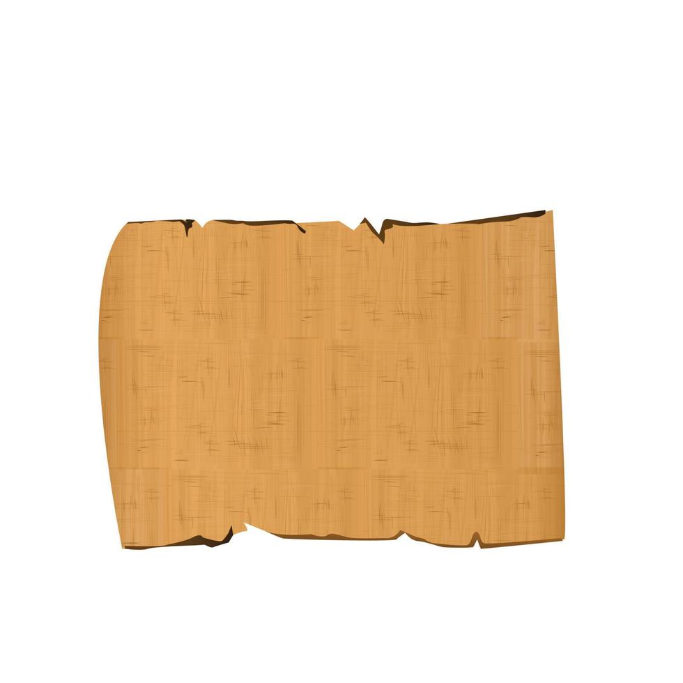 rouleau de papyrus de l'egypte ancienne avec tige en bois vecteur