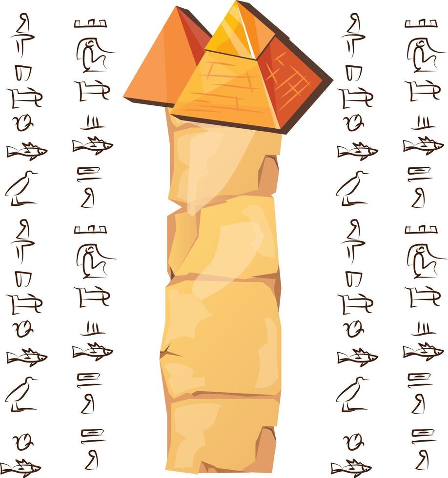 ancien Egypte papyrus partie dessin animé vecteur