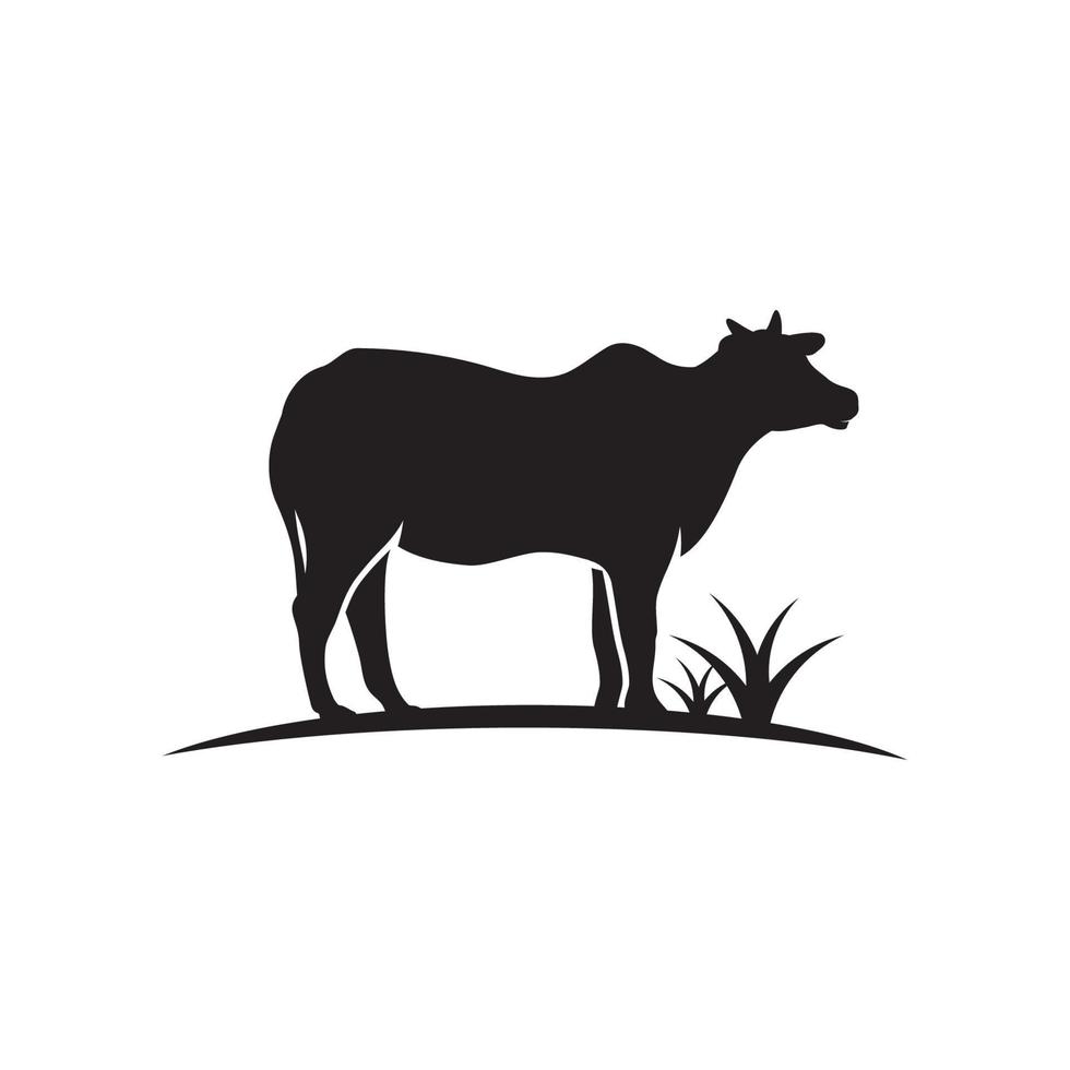 icône de vecteur de modèle de logo de vache