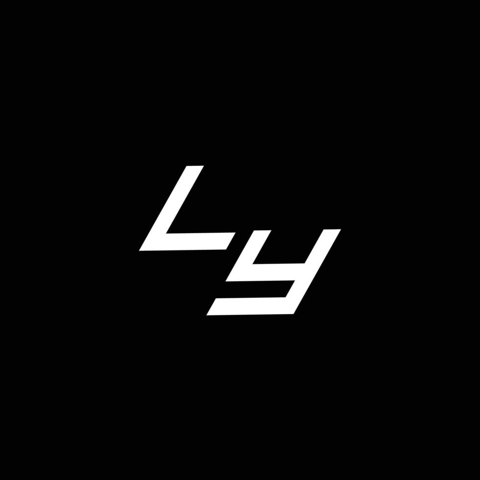 ly logo monogramme avec en haut à vers le bas style moderne conception modèle vecteur