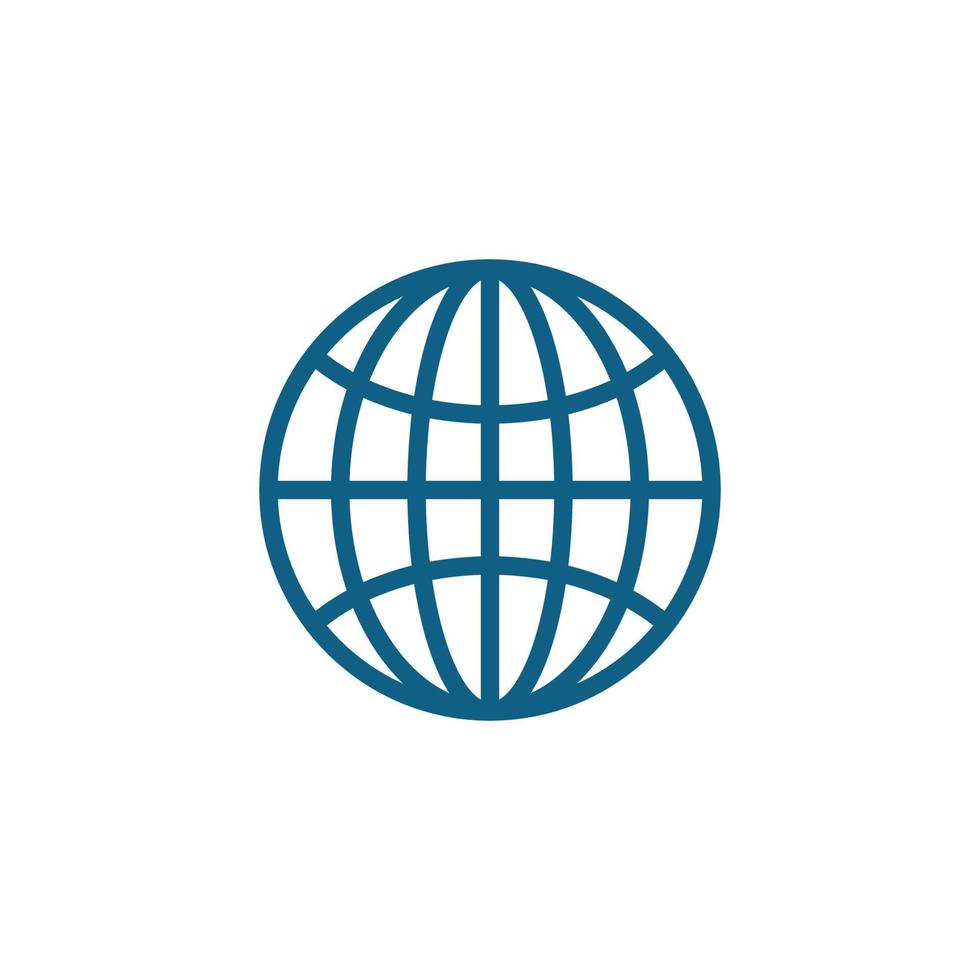 modèle de logo de monde de fil vecteur