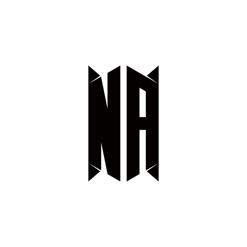 n / a logo monogramme avec bouclier forme dessins modèle vecteur