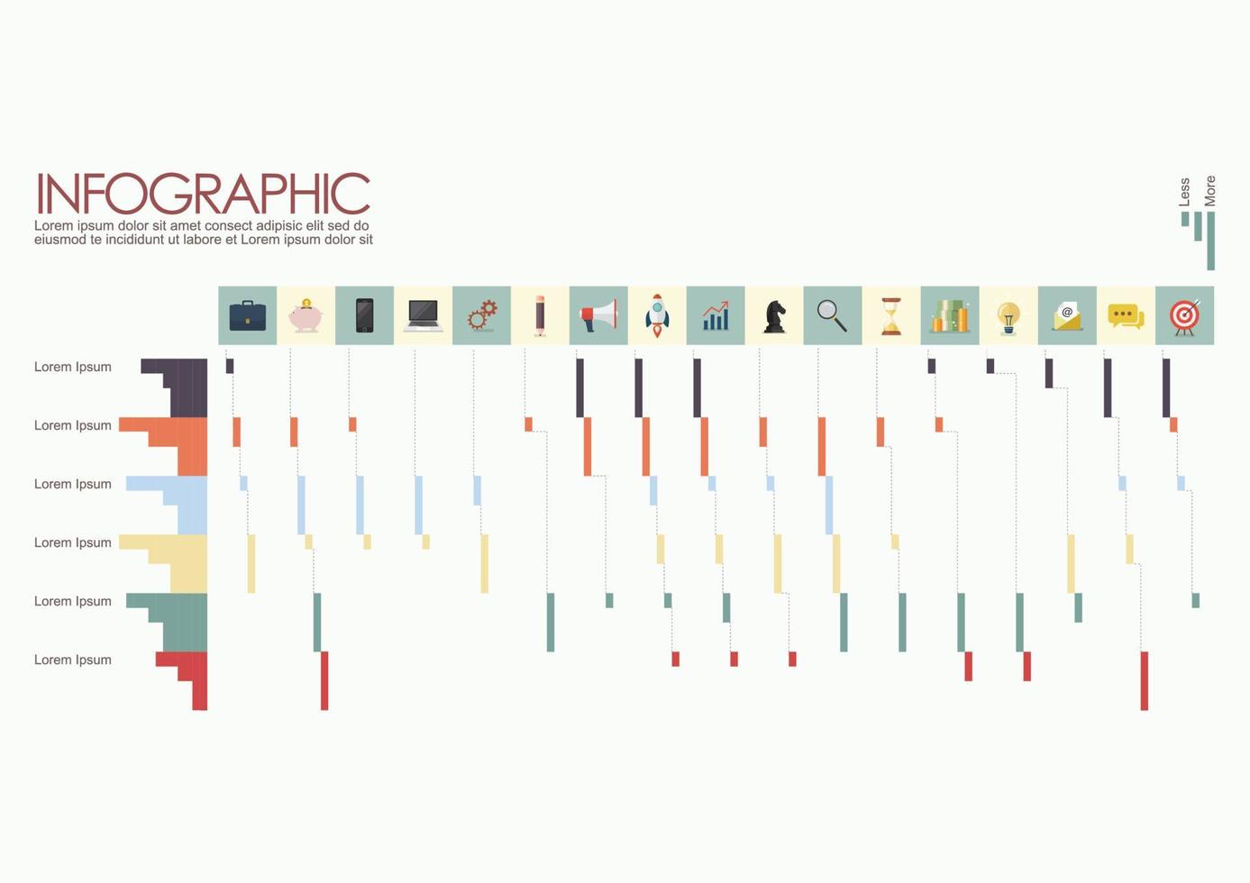 moderne carré infographie vecteur