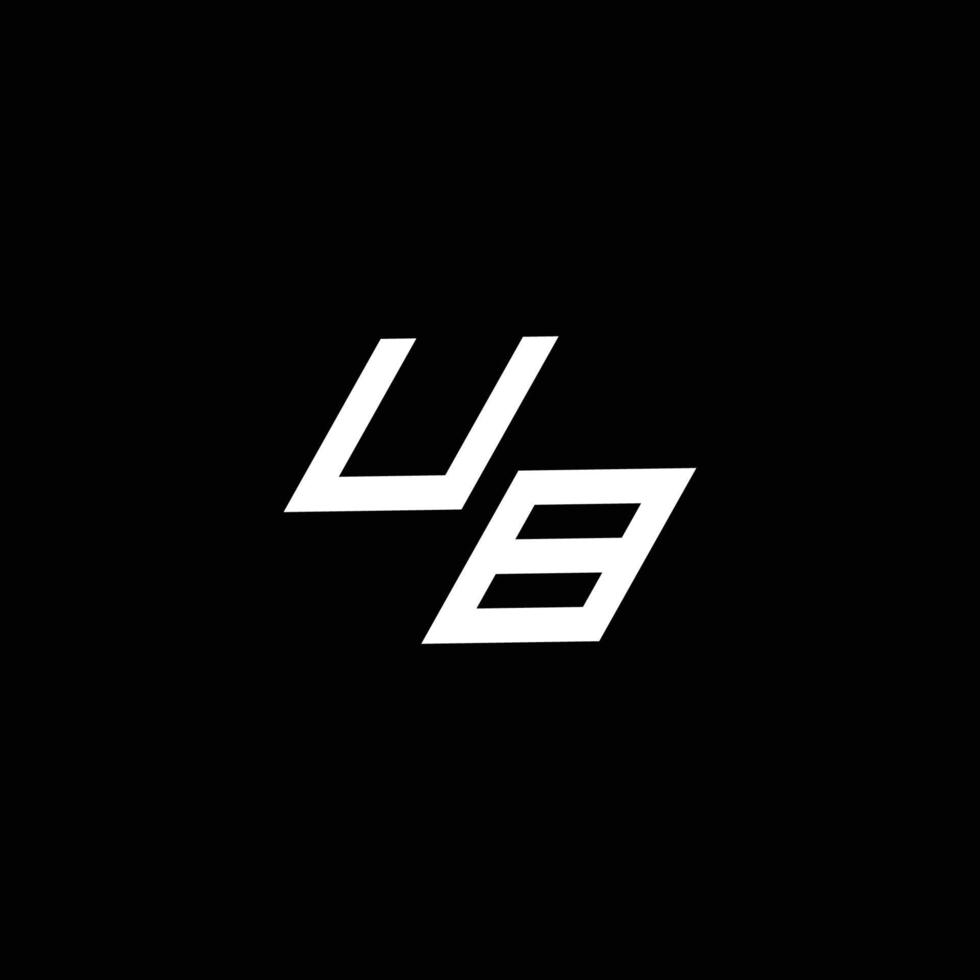 ub logo monogramme avec en haut à vers le bas style moderne conception modèle vecteur