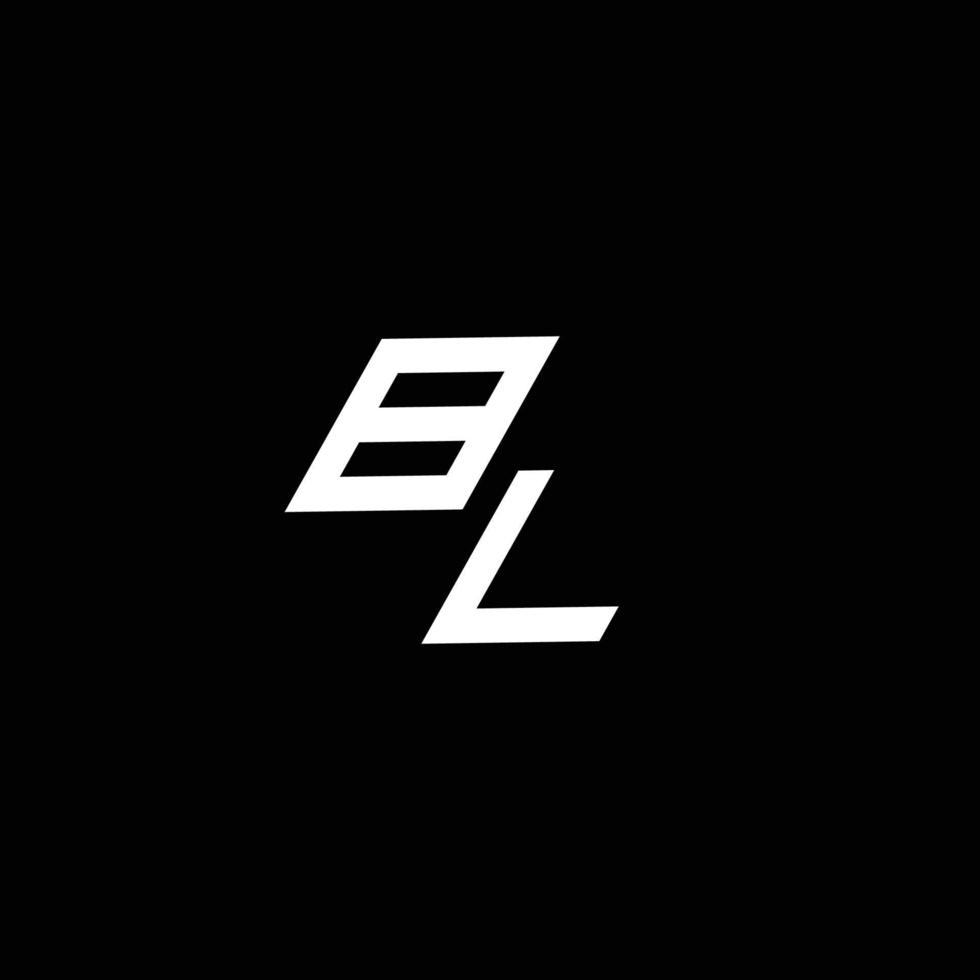 bl logo monogramme avec en haut à vers le bas style moderne conception modèle vecteur