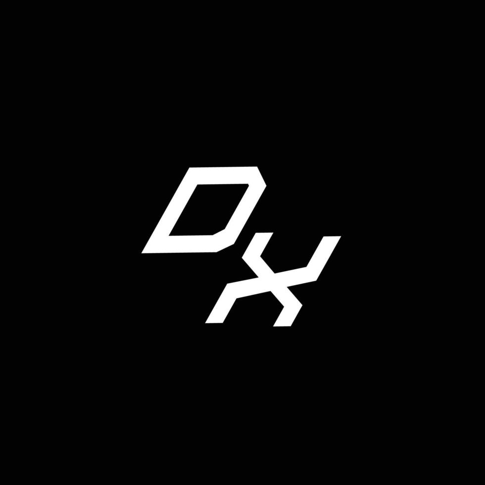 dx logo monogramme avec en haut à vers le bas style moderne conception modèle vecteur