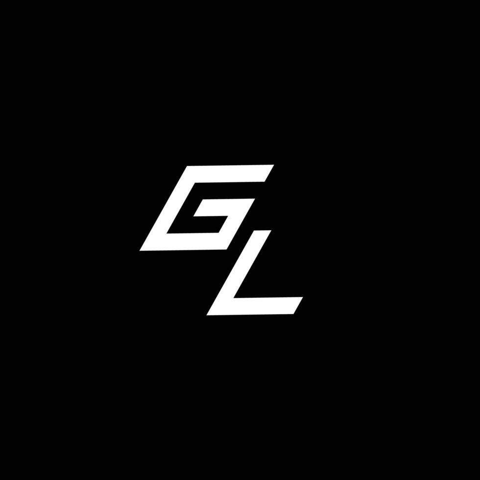 gl logo monogramme avec en haut à vers le bas style moderne conception modèle vecteur