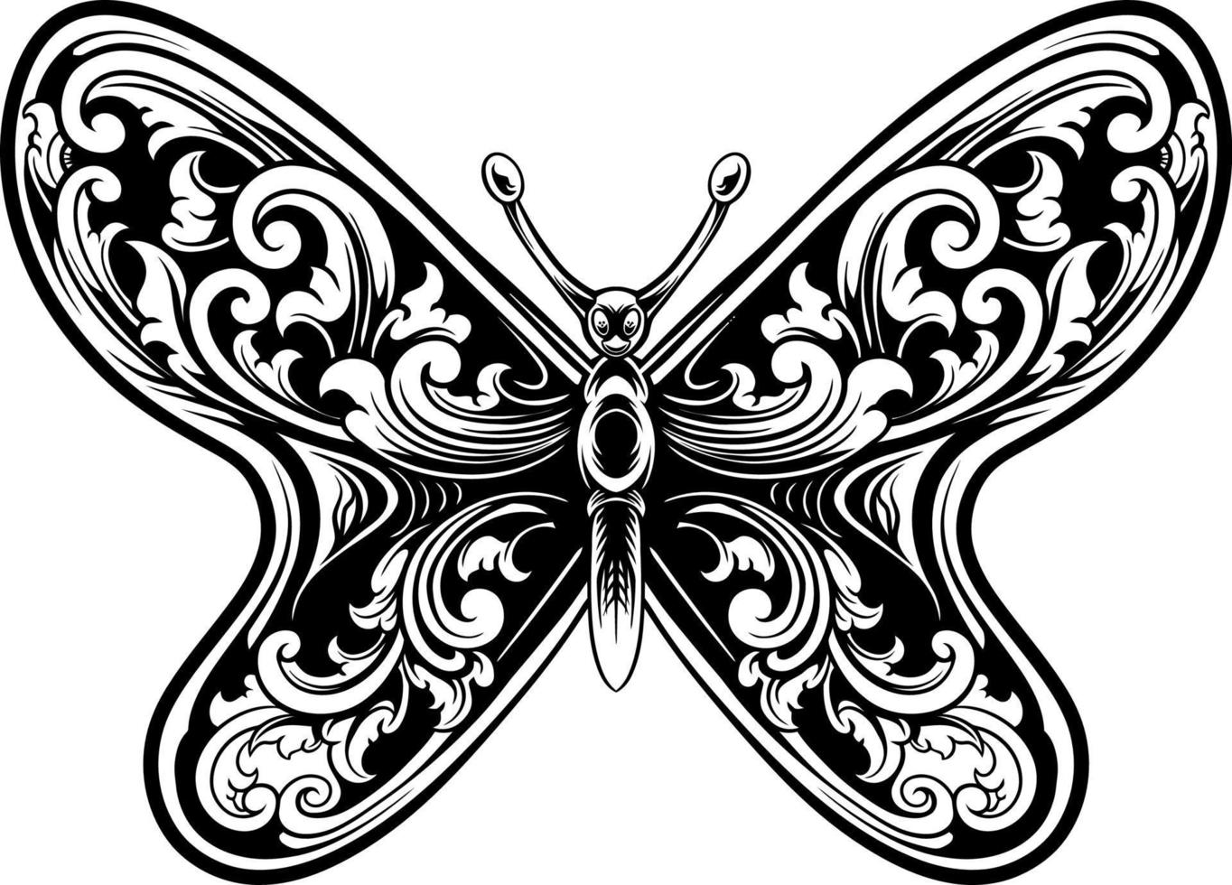 magnifique papillon vecteur conception pour éléments, Couleur modifiable