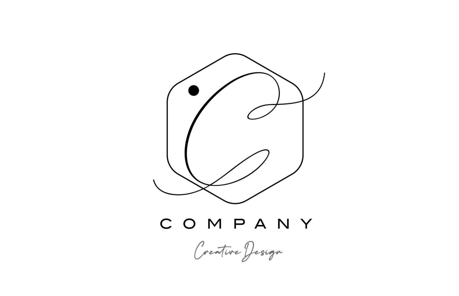 élégant alphabet lettre c logo icône conception avec polygone point et noir et blanc couleur. Créatif modèle pour affaires et entreprise vecteur