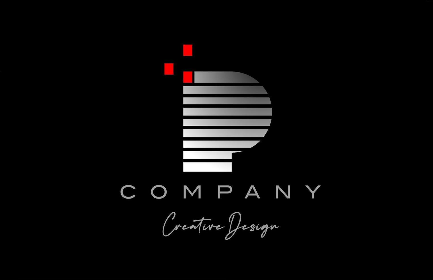 p alphabet lettre logo avec géométrique modèle ligne et points. entreprise Créatif modèle conception pour entreprise et affaires vecteur