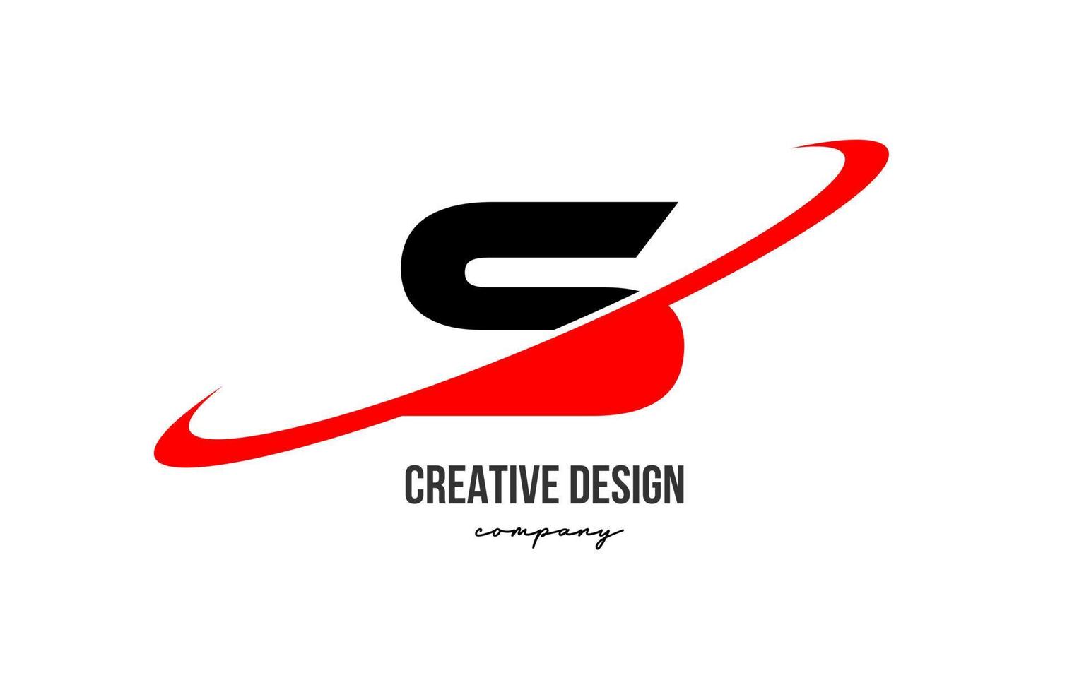 rouge noir s alphabet lettre logo avec gros virgule. entreprise Créatif modèle conception pour affaires et entreprise vecteur