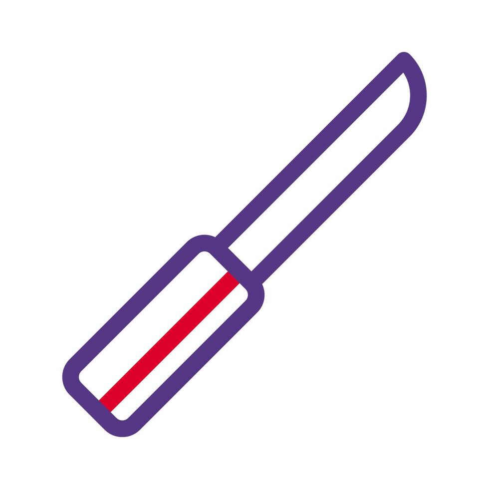 couteau icône bicolore rouge violet style militaire illustration vecteur armée élément et symbole parfait.