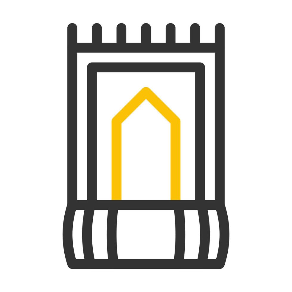 couverture icône bicolore gris Jaune style Ramadan illustration vecteur élément et symbole parfait.