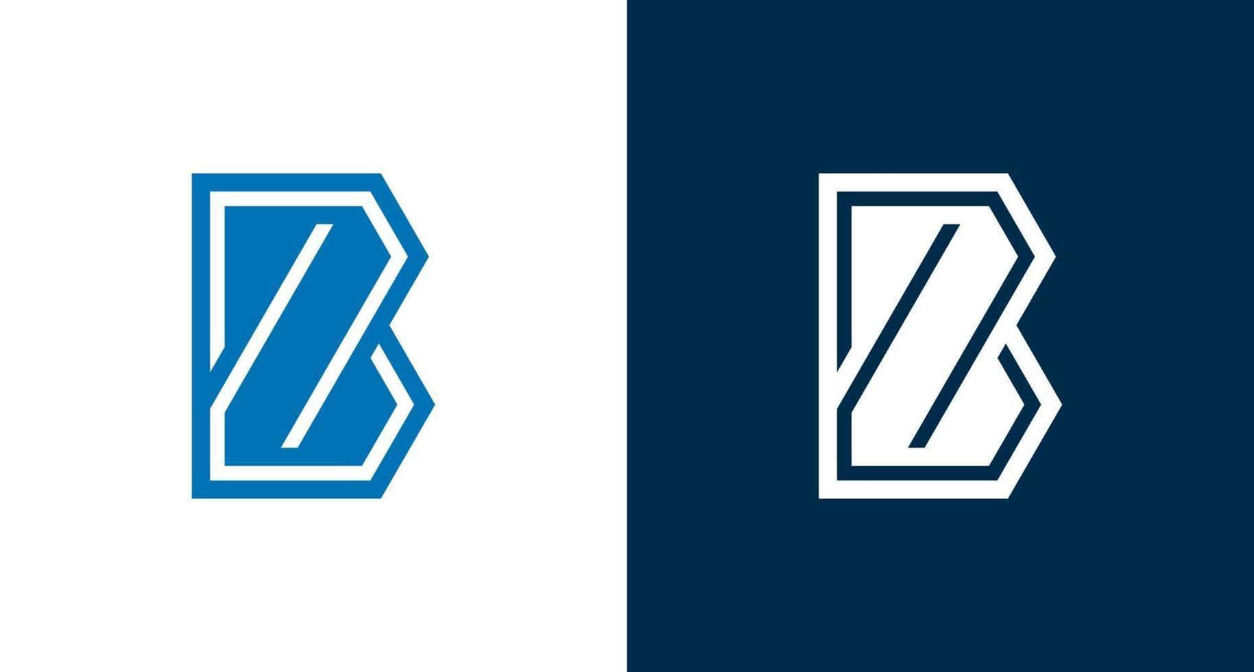 monogramme de lettre b et z futuriste moderne. modèle de logo de marque initiale b, z lettre vecteur