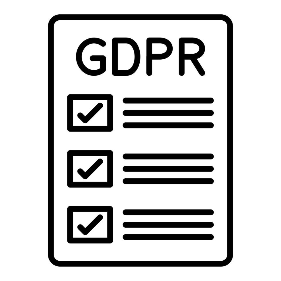 GDPR conformité icône style vecteur