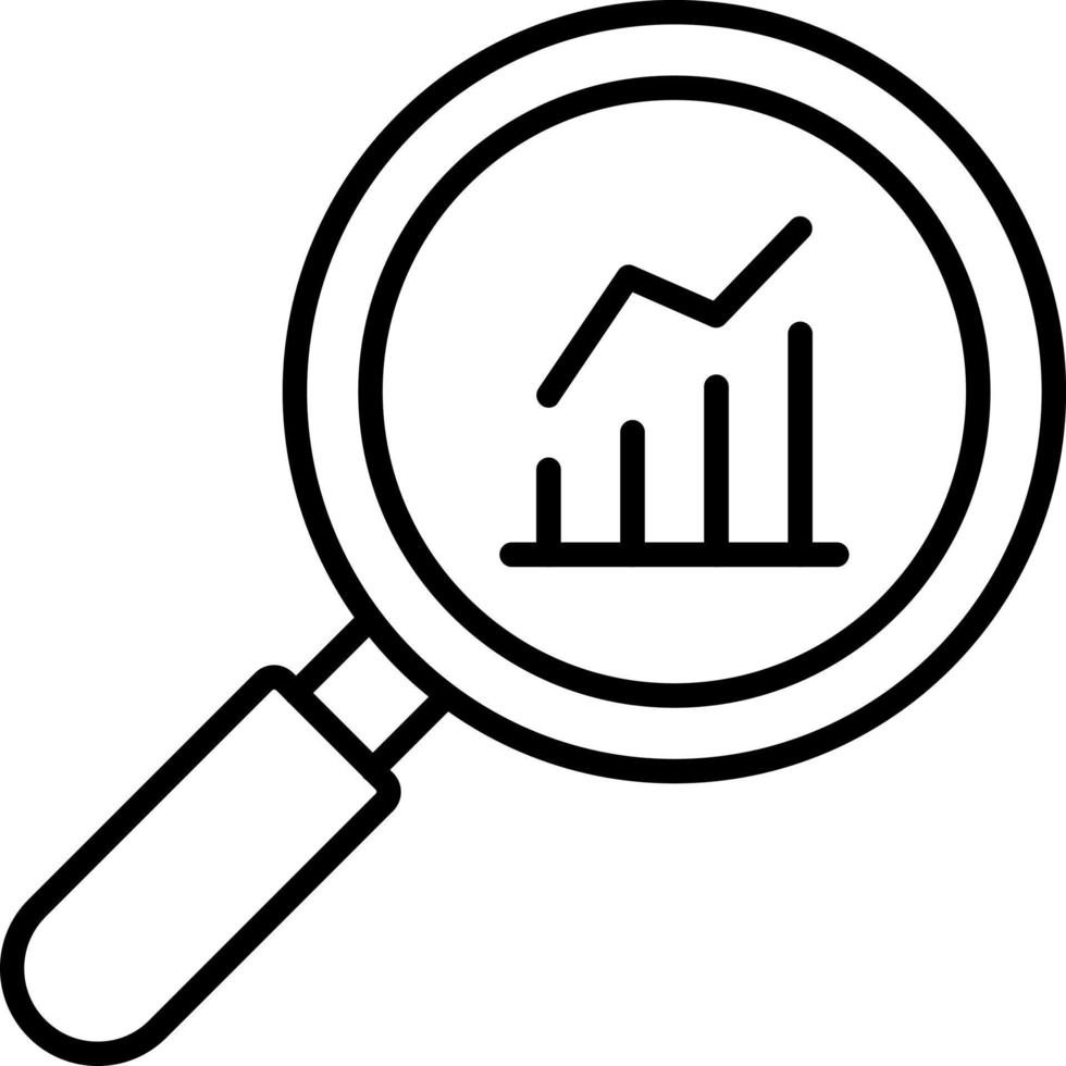 style d'icône d'analyse de données vecteur