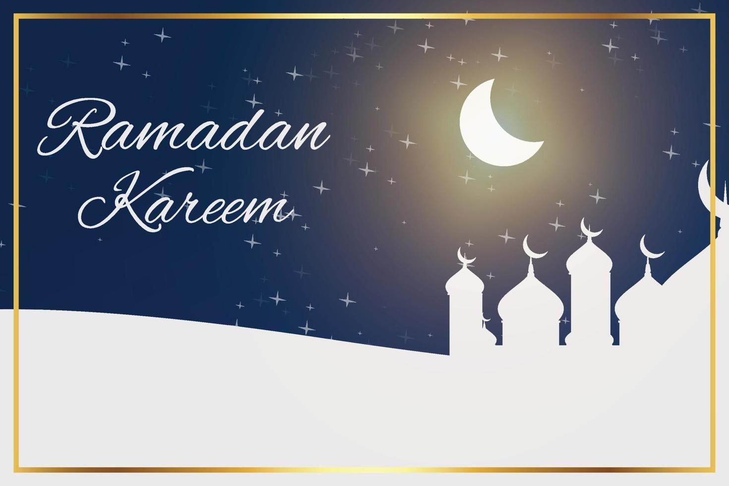 conception d'illustration pour célébrer le mois de ramadan 2021 vecteur