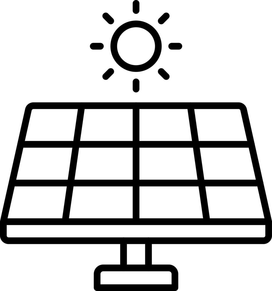 style d'icône de panneau solaire vecteur