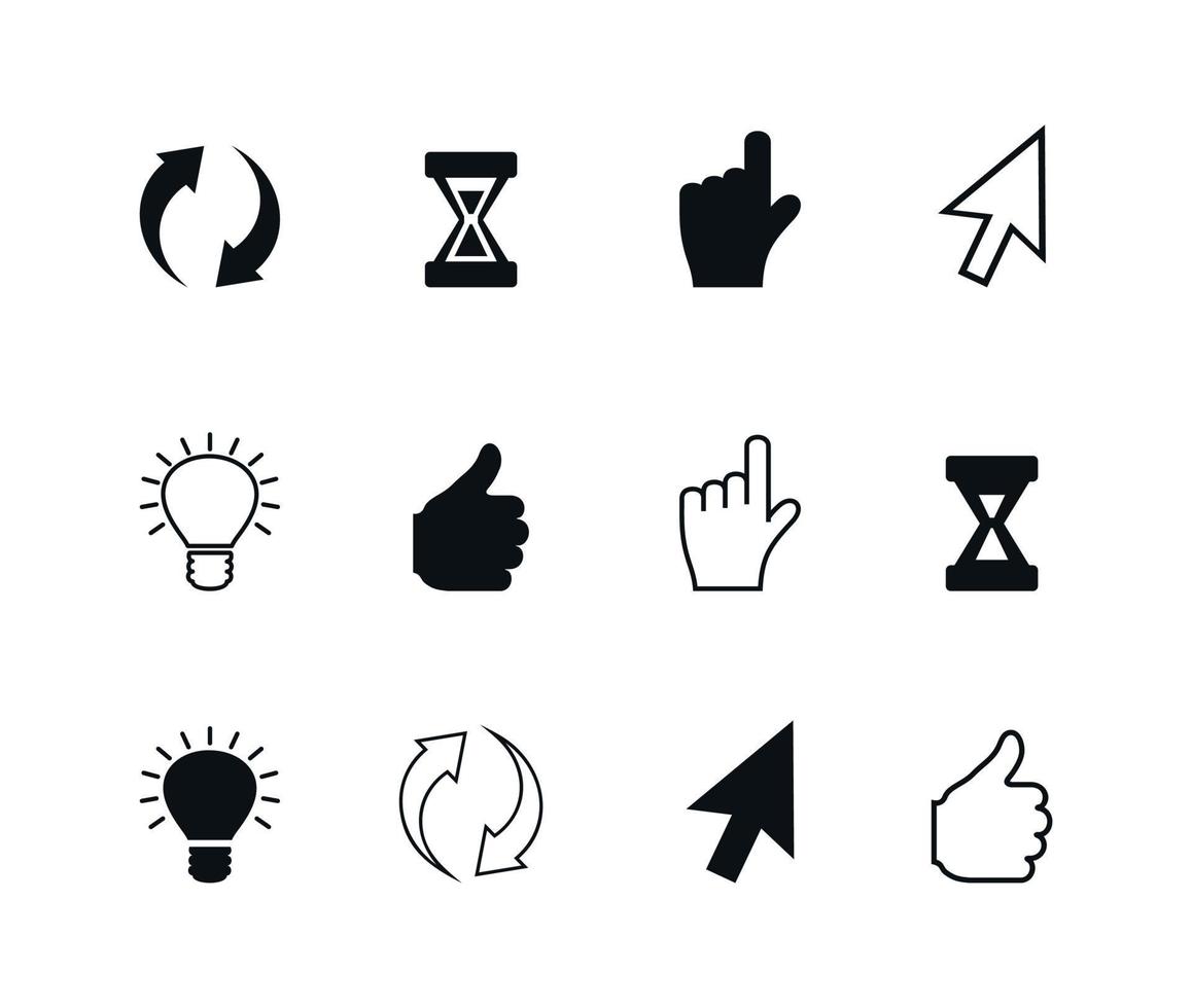 ensemble d'icônes pour la conception web. une illustration vectorielle vecteur