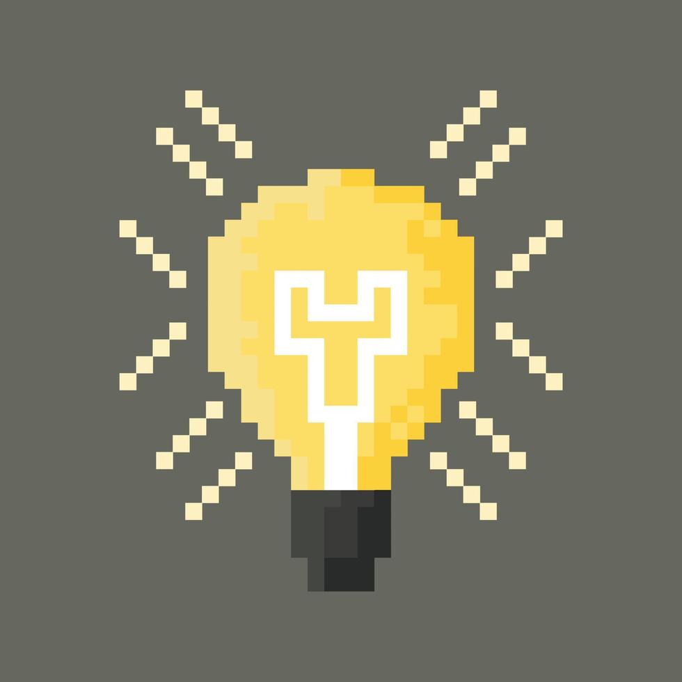 lumière dans une pixel art style. vecteur illustration