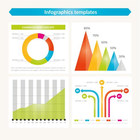 Conception de modèle infographique de vecteur