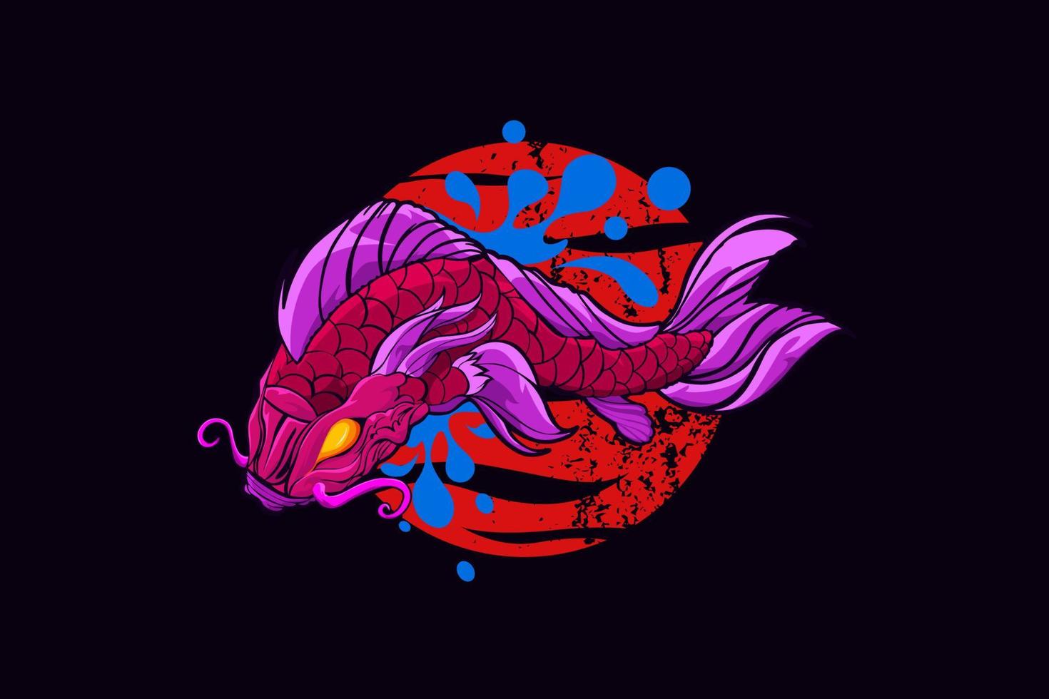 illustration de poisson koi vecteur