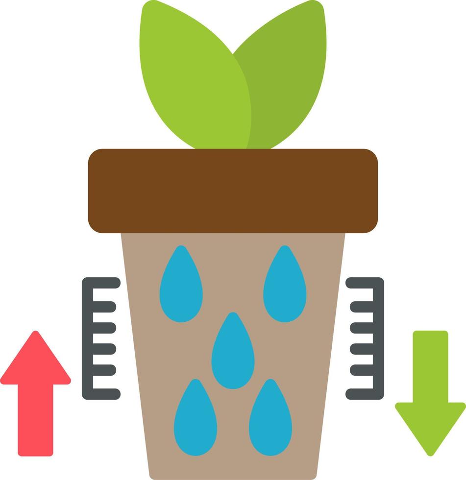 l'eau niveau dans plante vecteur icône