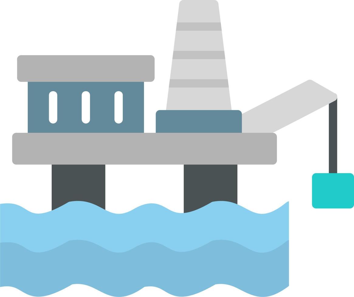 icône de vecteur de plate-forme pétrolière