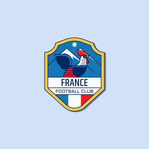 Vecteur de Badge de Football Français