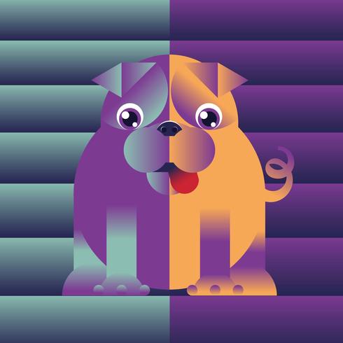 Chien abstrait IllustrationVector vecteur