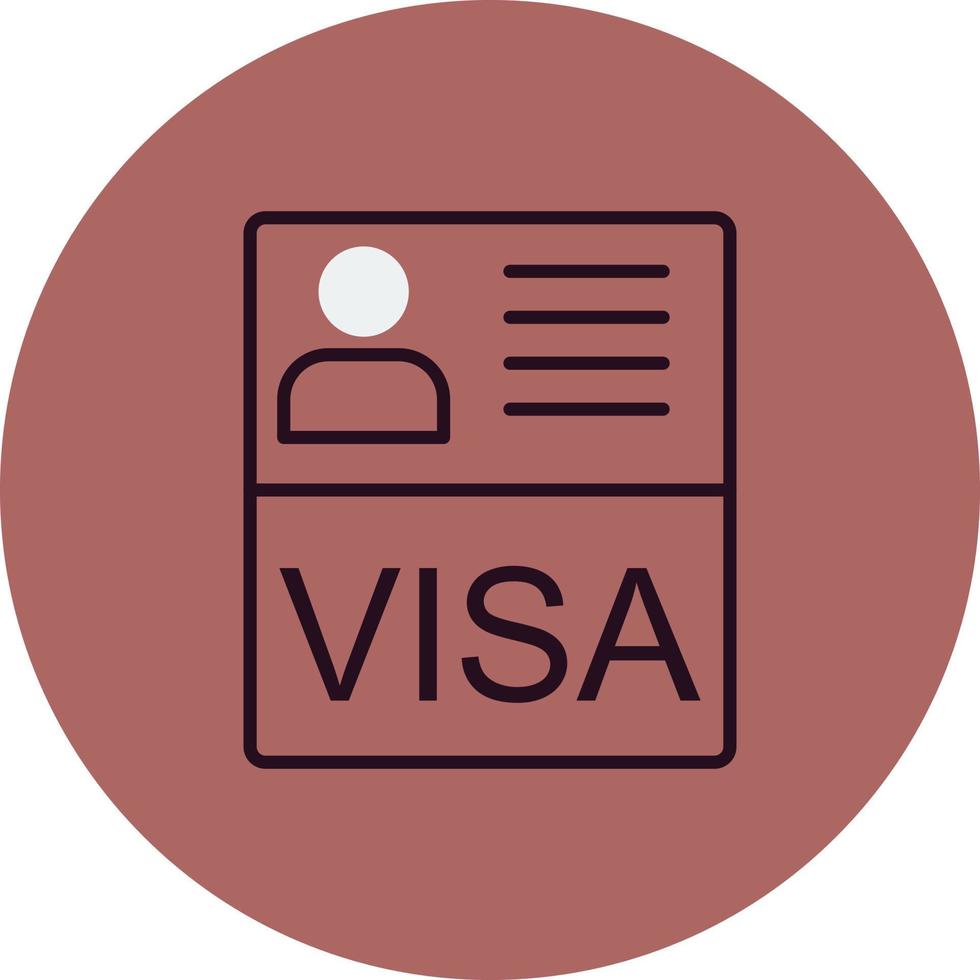 icône de vecteur de visa
