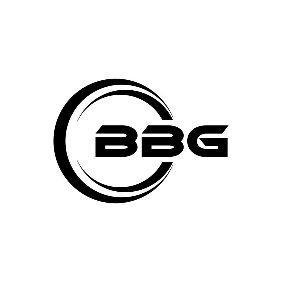 bbg lettre logo conception dans illustration. vecteur logo, calligraphie dessins pour logo, affiche, invitation, etc.