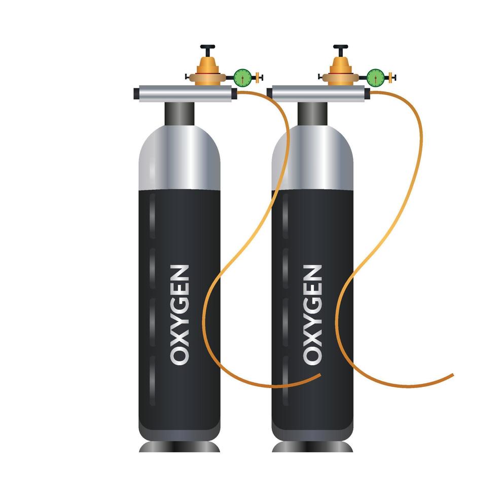 oxygène réservoir ou cylindre vecteur