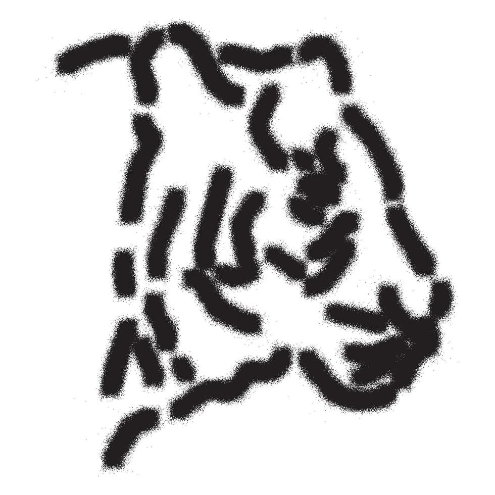 tigre tête pochoir graffiti avec vaporisateur peindre vecteur